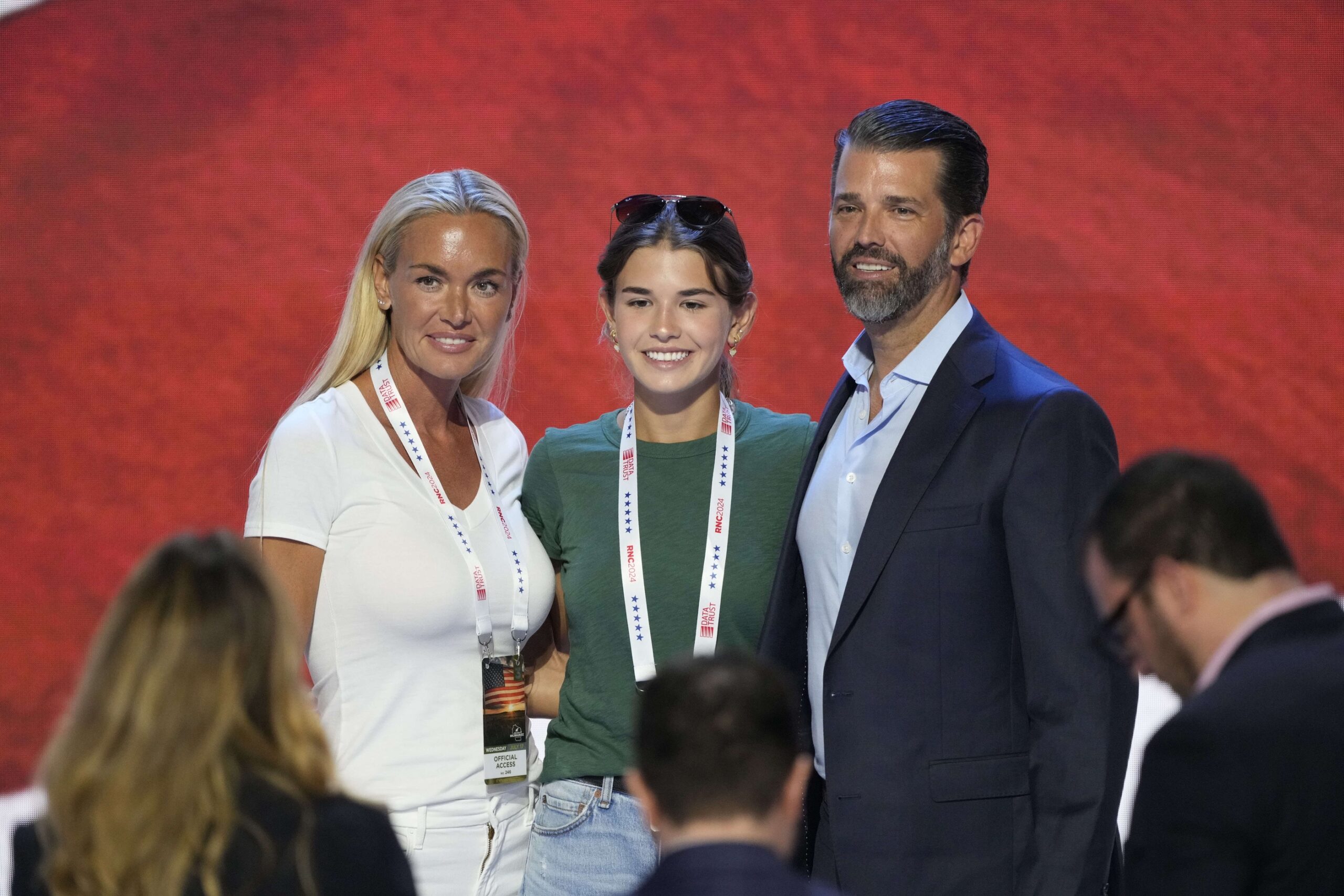 Kai Trump is joined by her parents in Milwaukee